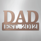 Dad Monogram Personalized Steel Metal Sign Wall ArtCustomly Gifts