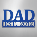 Dad Monogram Personalized Steel Metal Sign Wall ArtCustomly Gifts