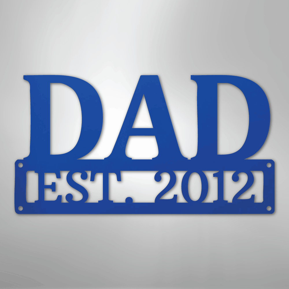 Dad Monogram Personalized Steel Metal Sign Wall ArtCustomly Gifts
