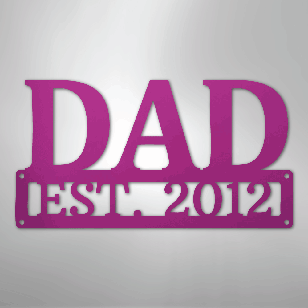 Dad Monogram Personalized Steel Metal Sign Wall ArtCustomly Gifts
