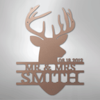 Deer Head Personalized Steel Metal Sign Wall ArtCustomly Gifts