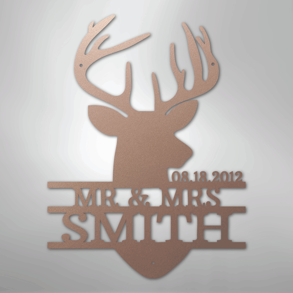 Deer Head Personalized Steel Metal Sign Wall ArtCustomly Gifts
