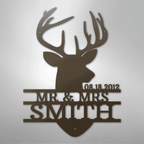 Deer Head Personalized Steel Metal Sign Wall ArtCustomly Gifts