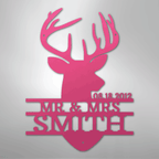 Deer Head Personalized Steel Metal Sign Wall ArtCustomly Gifts