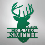 Deer Head Personalized Steel Metal Sign Wall ArtCustomly Gifts