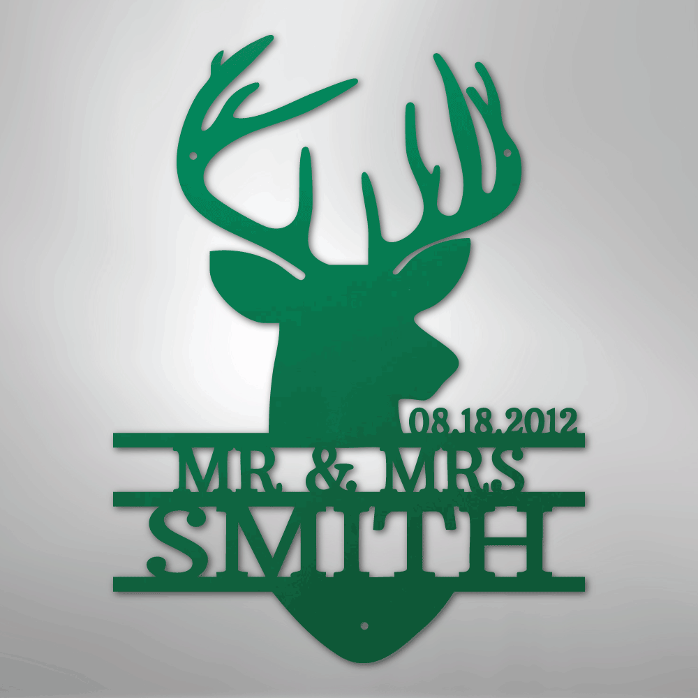 Deer Head Personalized Steel Metal Sign Wall ArtCustomly Gifts
