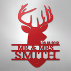 Deer Head Personalized Steel Metal Sign Wall ArtCustomly Gifts