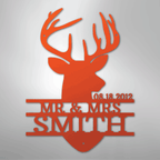 Deer Head Personalized Steel Metal Sign Wall ArtCustomly Gifts