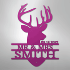 Deer Head Personalized Steel Metal Sign Wall ArtCustomly Gifts