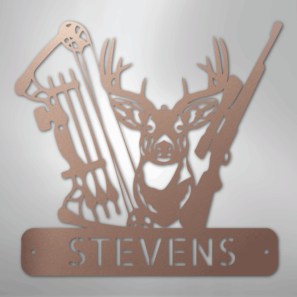 Deer Hunter Personalized Steel Metal Sign Wall ArtCustomly Gifts