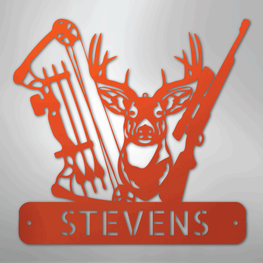 Deer Hunter Personalized Steel Metal Sign Wall ArtCustomly Gifts