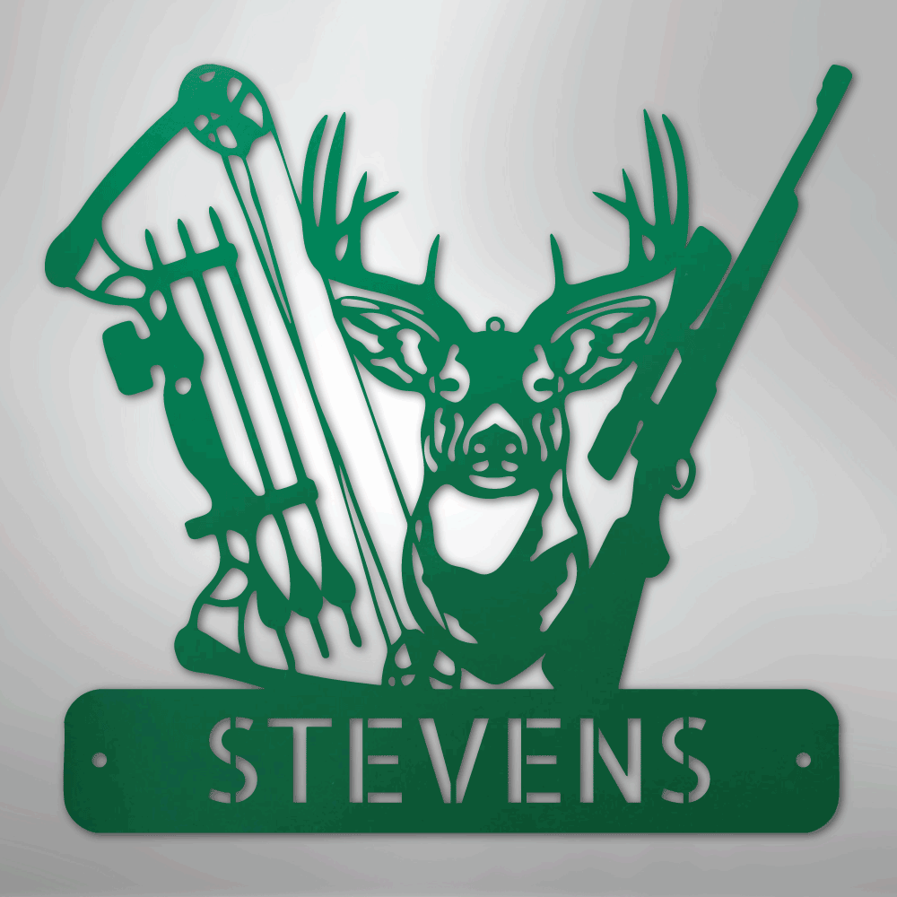 Deer Hunter Personalized Steel Metal Sign Wall ArtCustomly Gifts