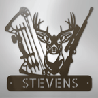 Deer Hunter Personalized Steel Metal Sign Wall ArtCustomly Gifts