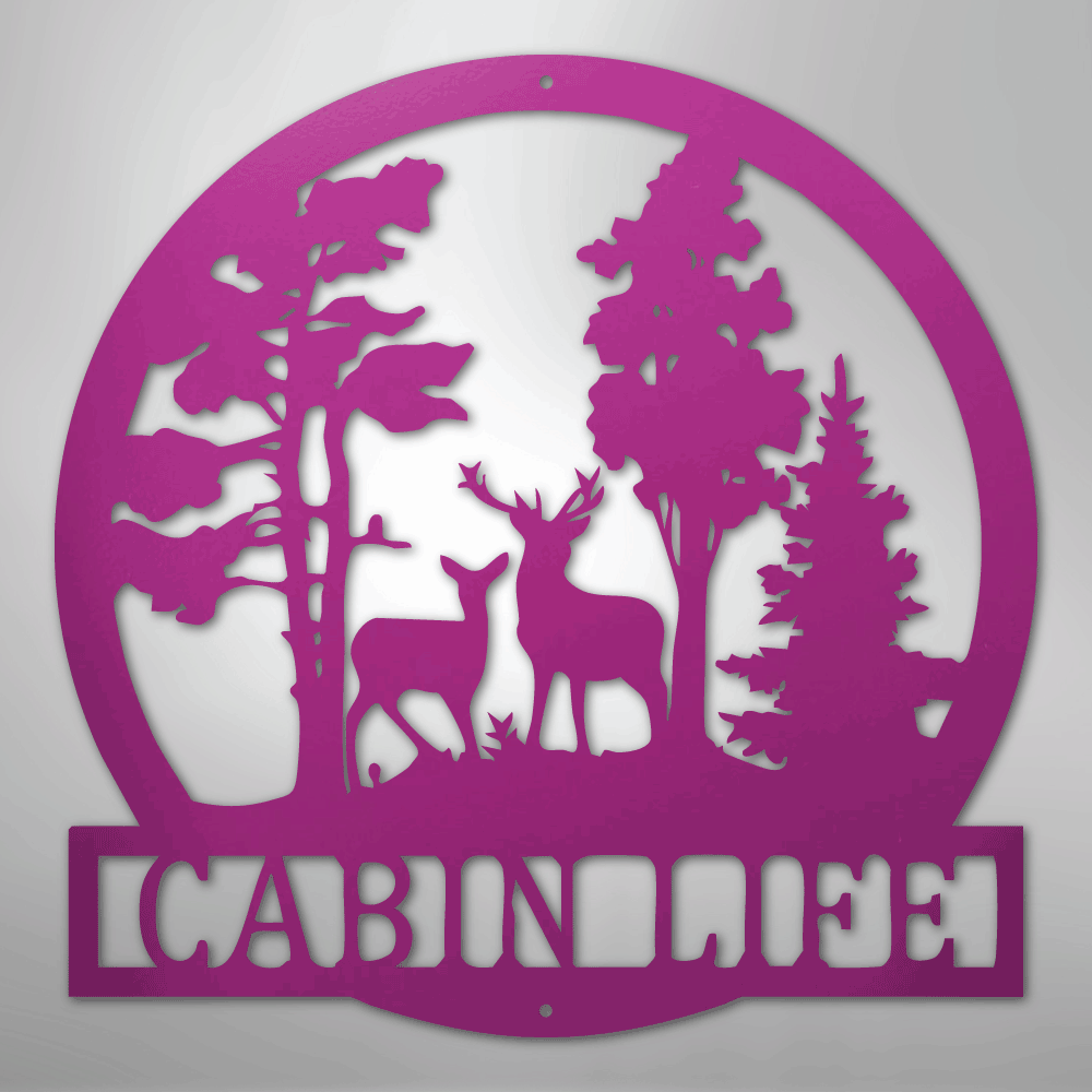Deer in the Woods Personalized Steel Metal Sign Wall ArtCustomly Gifts