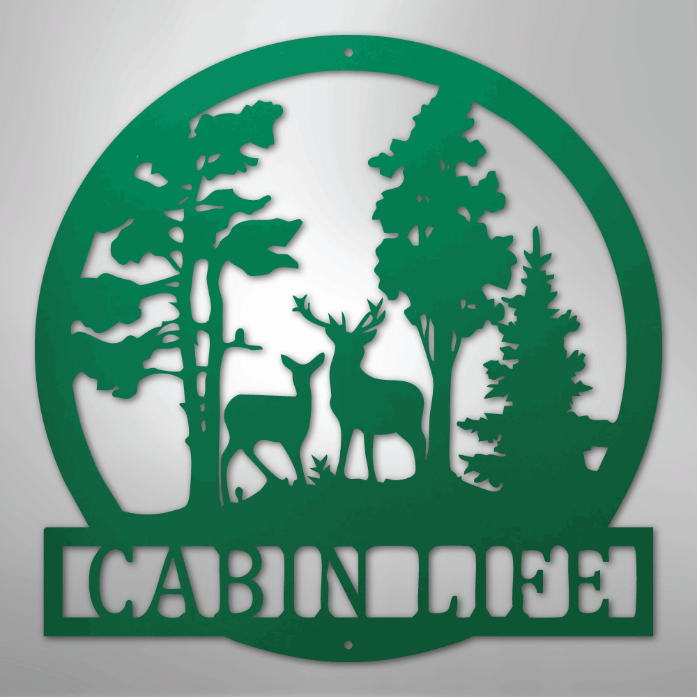 Deer in the Woods Personalized Steel Metal Sign Wall ArtCustomly Gifts