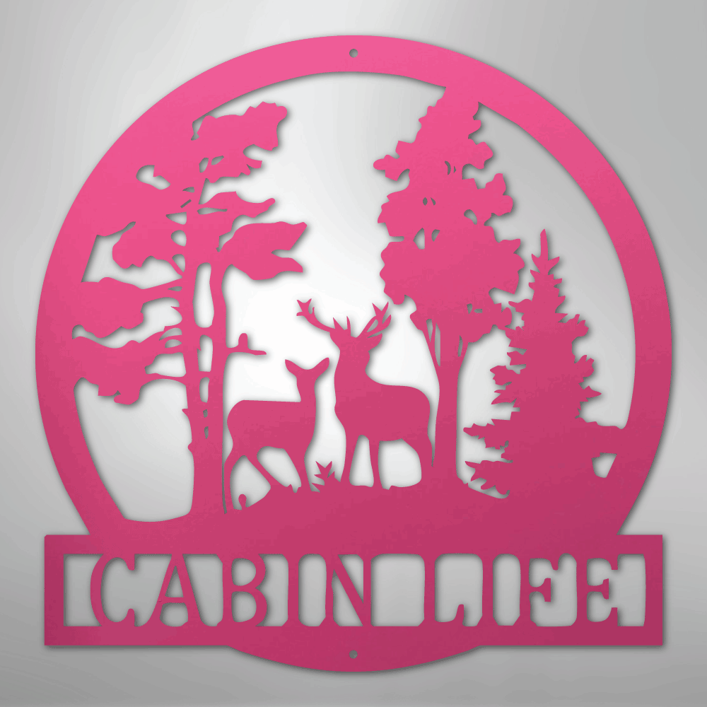 Deer in the Woods Personalized Steel Metal Sign Wall ArtCustomly Gifts