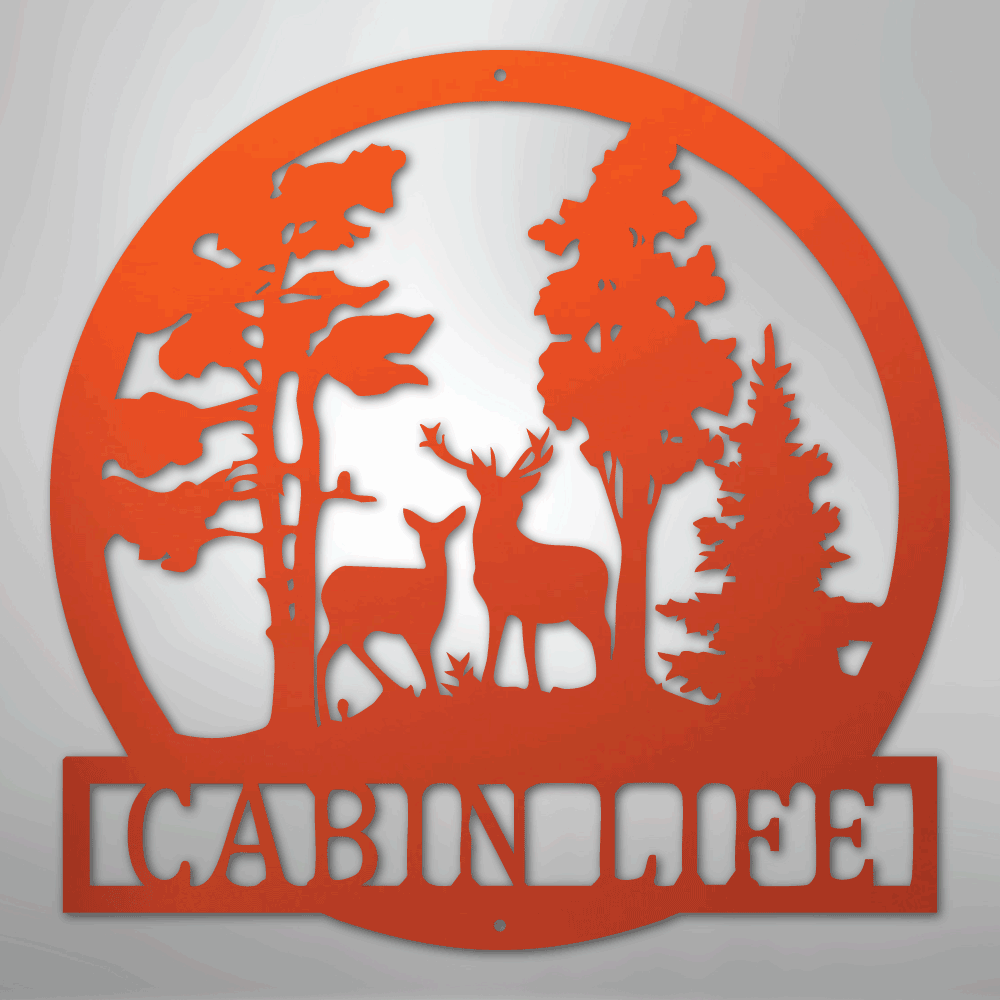 Deer in the Woods Personalized Steel Metal Sign Wall ArtCustomly Gifts