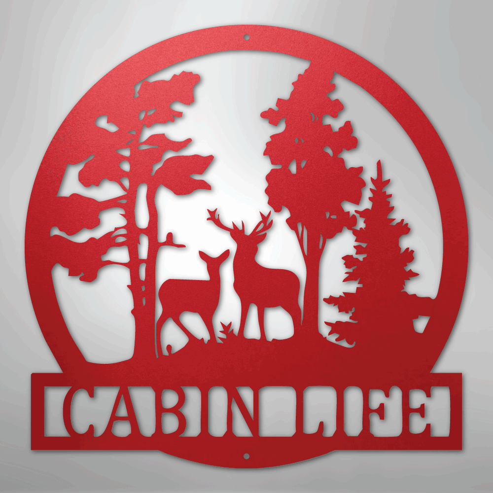 Deer in the Woods Personalized Steel Metal Sign Wall ArtCustomly Gifts