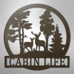 Deer in the Woods Personalized Steel Metal Sign Wall ArtCustomly Gifts