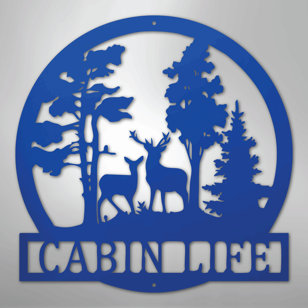 Deer in the Woods Personalized Steel Metal Sign Wall ArtCustomly Gifts
