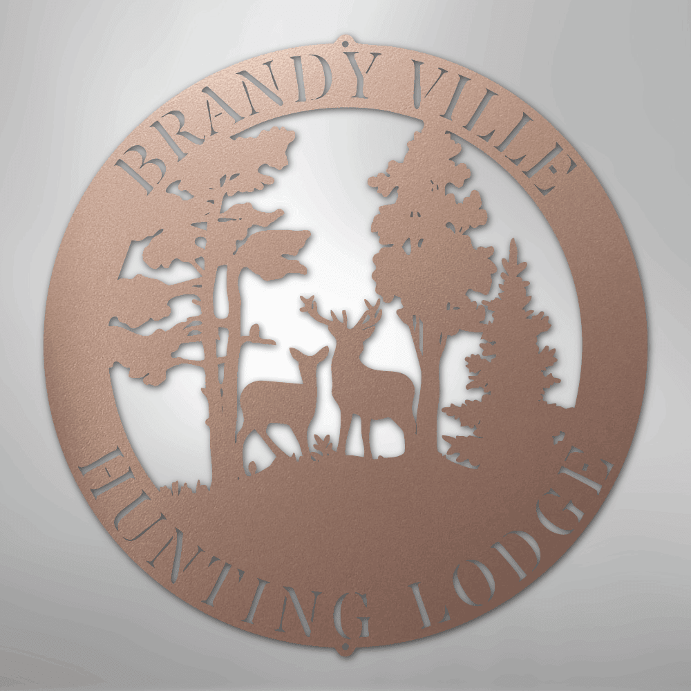 Deer Scene Personalized Steel Metal Sign Wall ArtCustomly Gifts