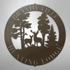 Deer Scene Personalized Steel Metal Sign Wall ArtCustomly Gifts