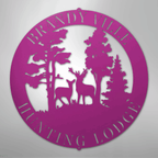 Deer Scene Personalized Steel Metal Sign Wall ArtCustomly Gifts