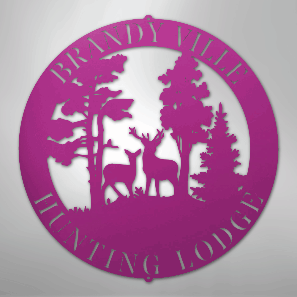 Deer Scene Personalized Steel Metal Sign Wall ArtCustomly Gifts