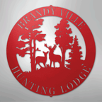 Deer Scene Personalized Steel Metal Sign Wall ArtCustomly Gifts