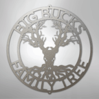 Deer Skull and Tree Personalized Steel Metal Sign Wall ArtCustomly Gifts