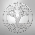 Deer Skull and Tree Personalized Steel Metal Sign Wall ArtCustomly Gifts