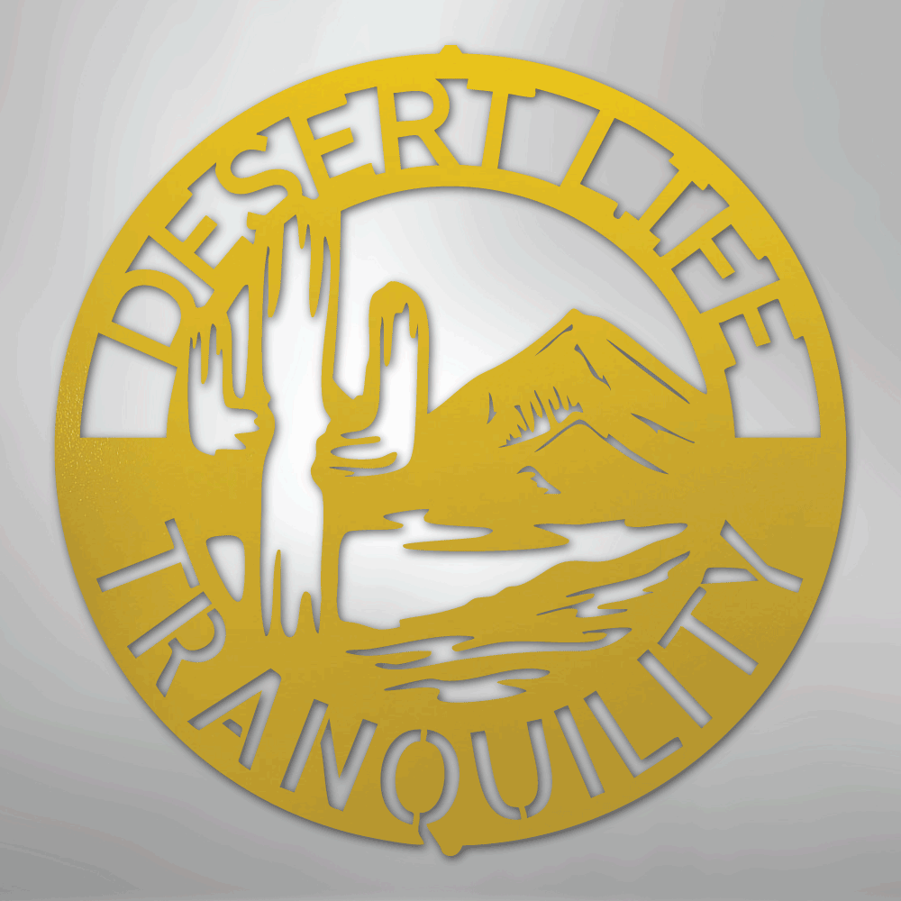 Desert Life Personalized Text Steel Metal Sign Wall ArtCustomly Gifts