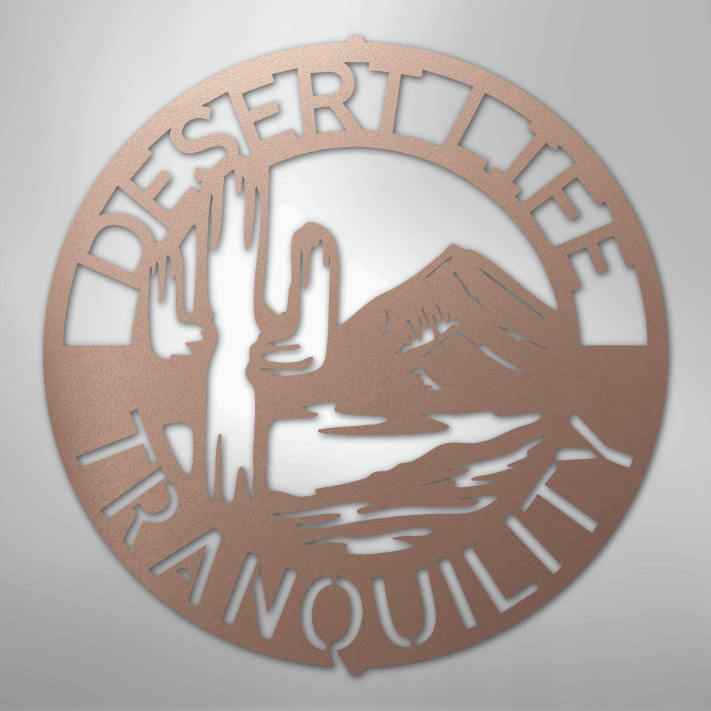Desert Life Personalized Text Steel Metal Sign Wall ArtCustomly Gifts