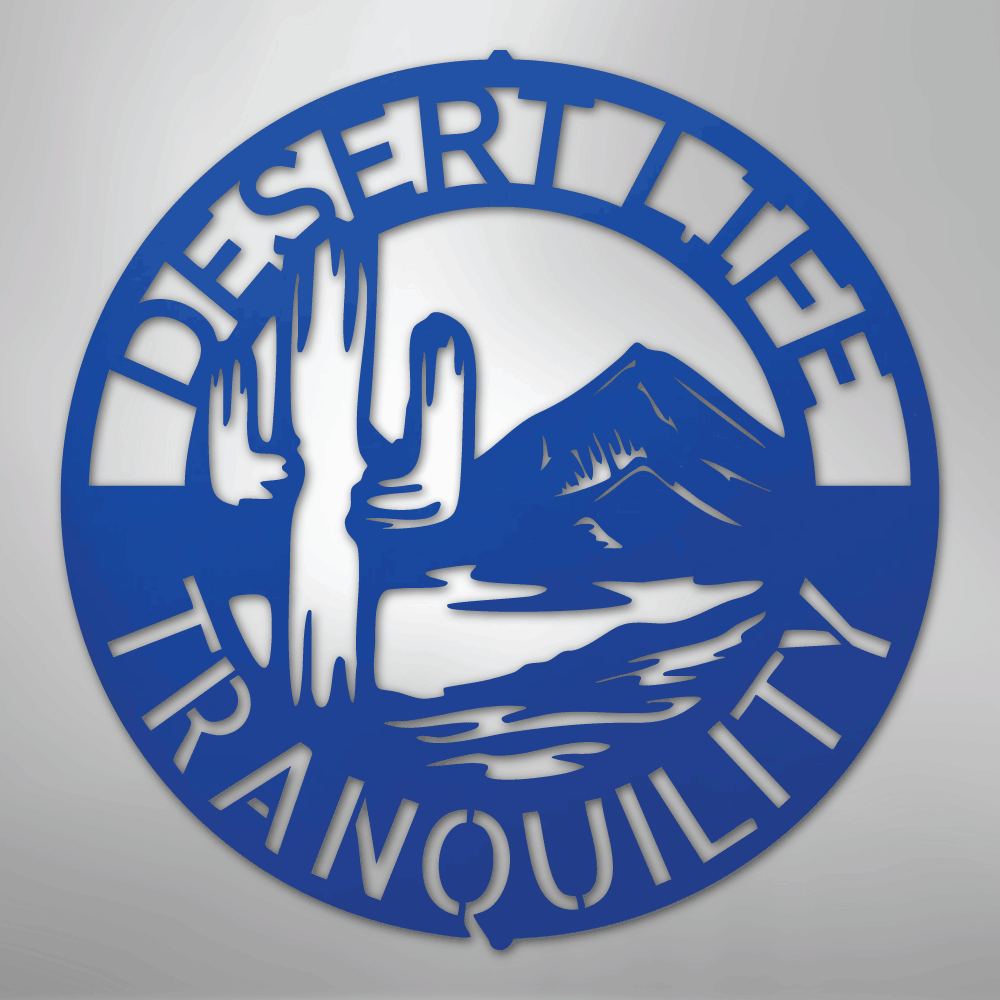 Desert Life Personalized Text Steel Metal Sign Wall ArtCustomly Gifts