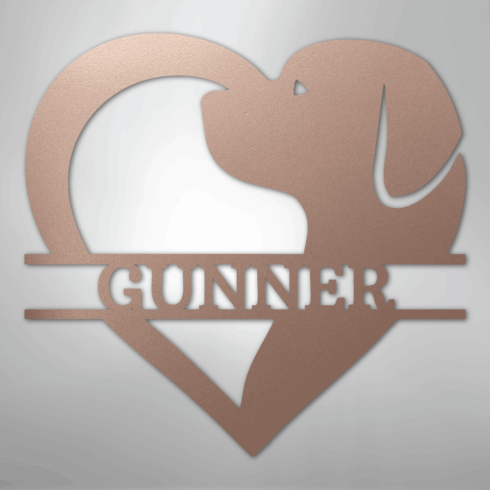 Dog Love Personalized Name Steel Metal Sign Wall ArtCustomly Gifts