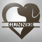 Dog Love Personalized Name Steel Metal Sign Wall ArtCustomly Gifts
