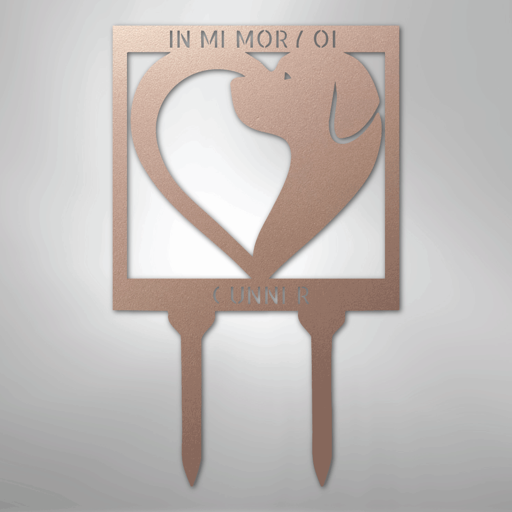 Dog Love Personalized Name Text Yard Stake Steel SignCustomly Gifts