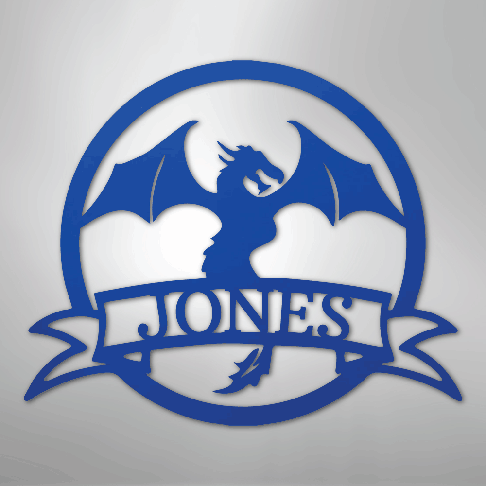 Dragon Banner Personalized Steel Metal Sign Wall ArtCustomly Gifts