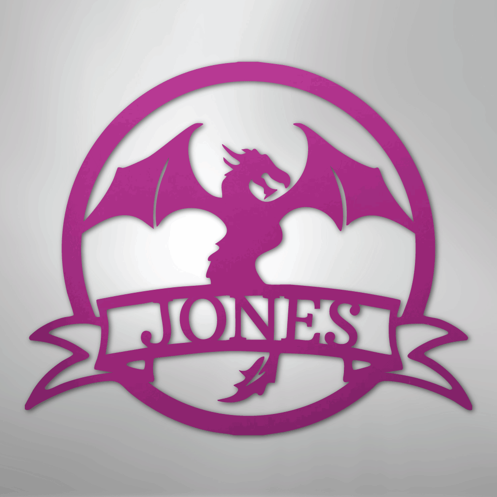 Dragon Banner Personalized Steel Metal Sign Wall ArtCustomly Gifts
