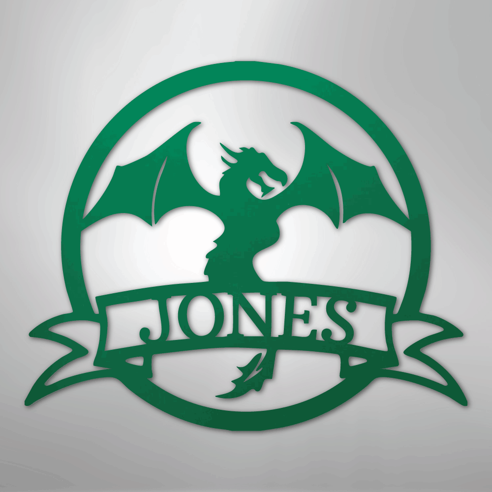 Dragon Banner Personalized Steel Metal Sign Wall ArtCustomly Gifts