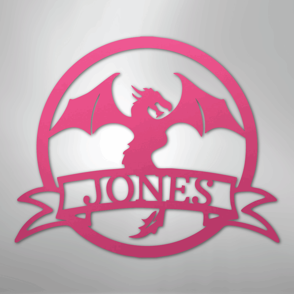 Dragon Banner Personalized Steel Metal Sign Wall ArtCustomly Gifts