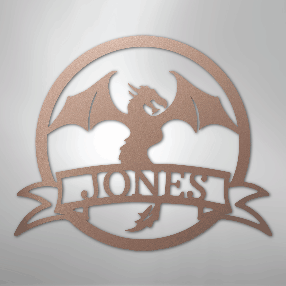 Dragon Banner Personalized Steel Metal Sign Wall ArtCustomly Gifts