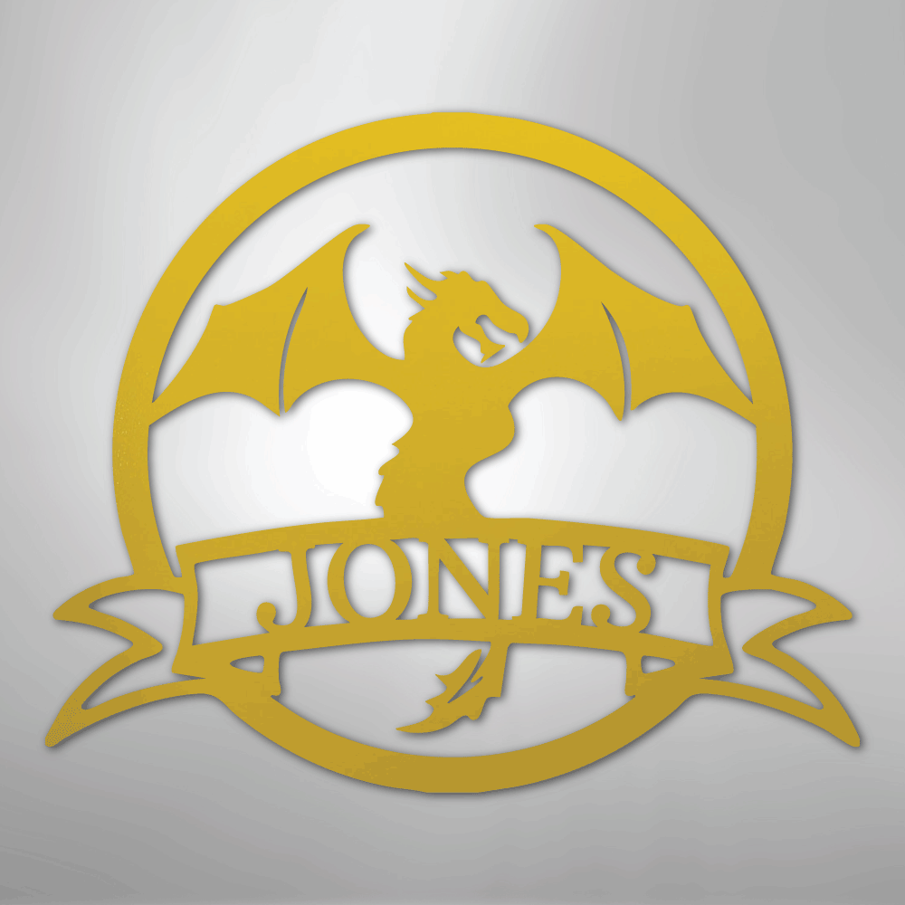 Dragon Banner Personalized Steel Metal Sign Wall ArtCustomly Gifts