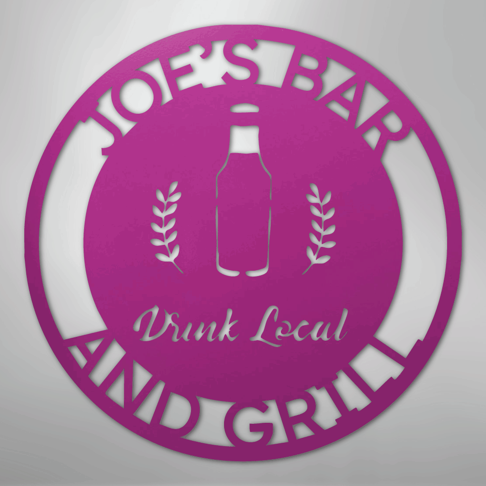 Drink Local Personalized Steel Metal Sign Wall ArtCustomly Gifts