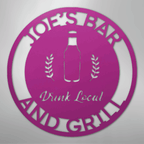 Drink Local Personalized Steel Metal Sign Wall ArtCustomly Gifts