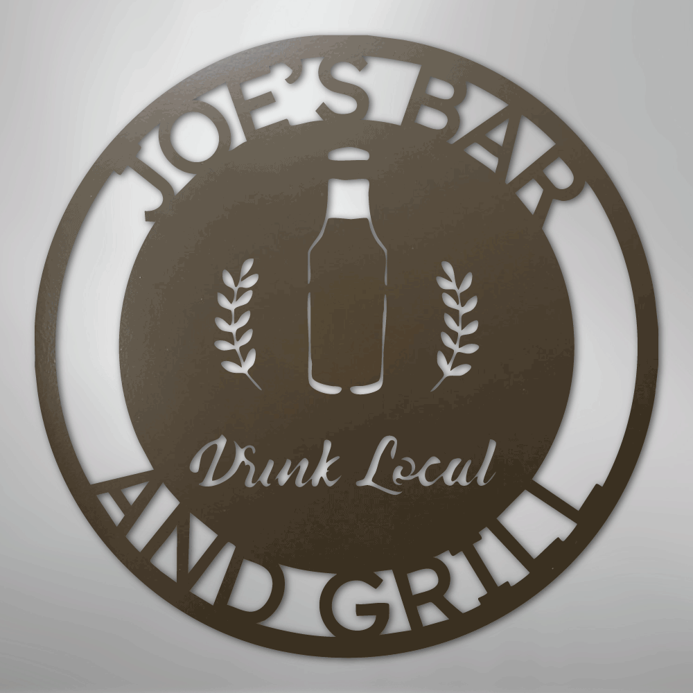 Drink Local Personalized Steel Metal Sign Wall ArtCustomly Gifts