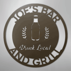 Drink Local Personalized Steel Metal Sign Wall ArtCustomly Gifts