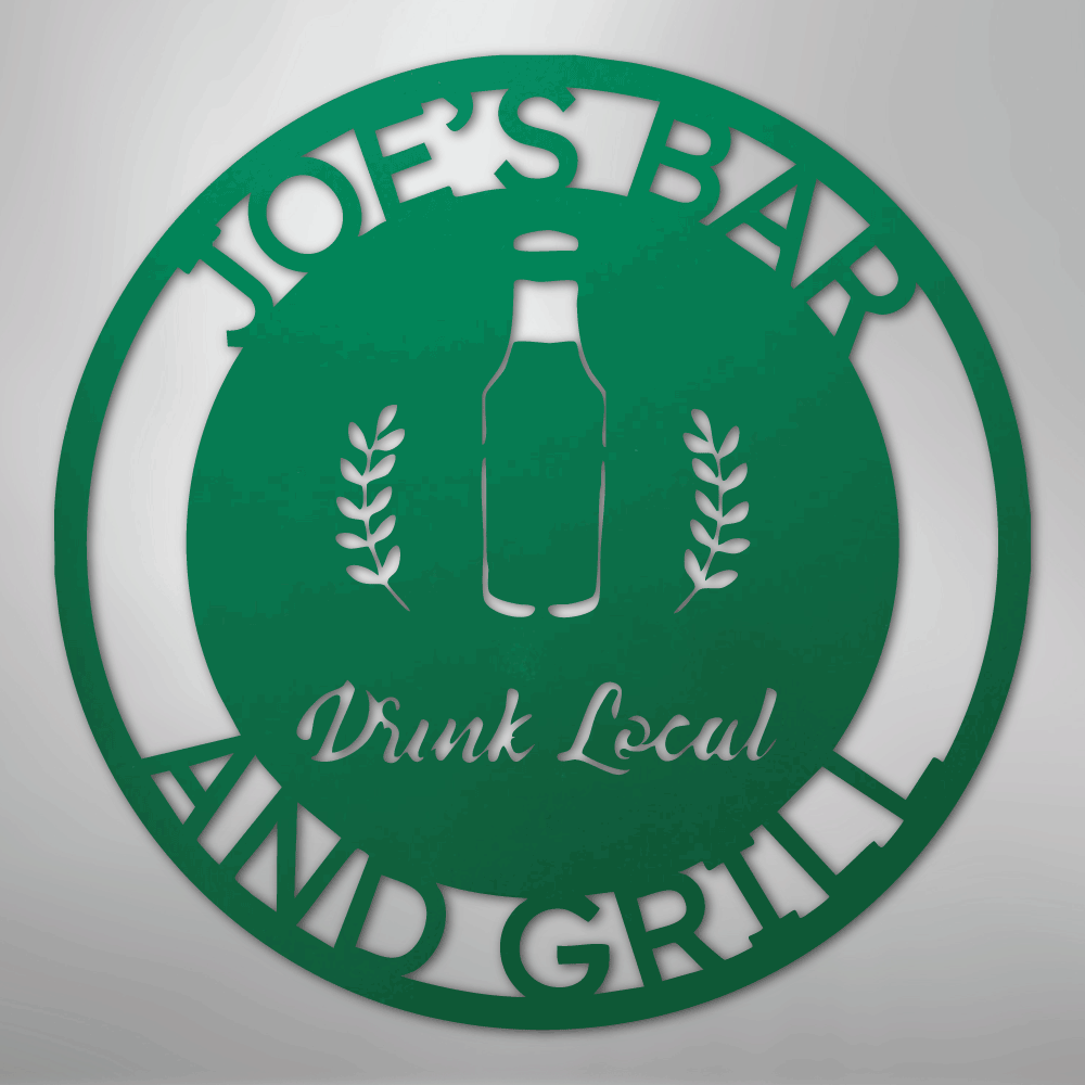 Drink Local Personalized Steel Metal Sign Wall ArtCustomly Gifts