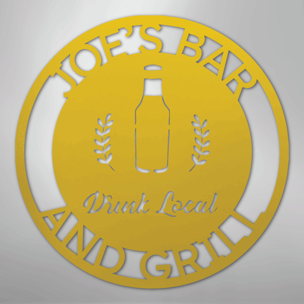 Drink Local Personalized Steel Metal Sign Wall ArtCustomly Gifts