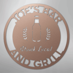 Drink Local Personalized Steel Metal Sign Wall ArtCustomly Gifts